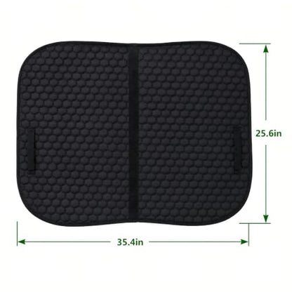 Horse Saddle Pad Non-Slip Cushion for English & Western Riding, Comfort & Protection for Horse Back, Prevents Sores & Chafing, Black