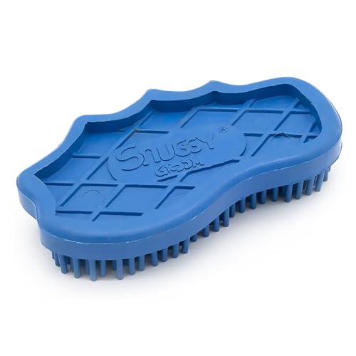 Grewal Equestrian Snuggy Groomer Soft Teeth Rubber Groomer Curry (Royal Blue) - color: Royal Blue