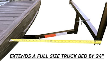 MaxxHaul 70231 Hitch Mount Pick Up Truck Bed Extender For Ladder, Rack, Canoe, Kayak, Long Pipes and Lumber) , Black , 37 x 19 x 3 inches - size: 37 x 19 x 3 inches