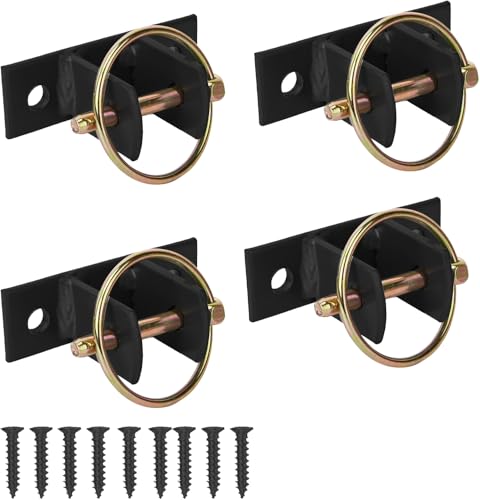 8 Pcs Water Bucket Hook with Pin Heavy Duty Wall Mounted Equestrian Bucket Hooks Hangers Horse Feed Bracket for Horse Stall Stable Barn,Black