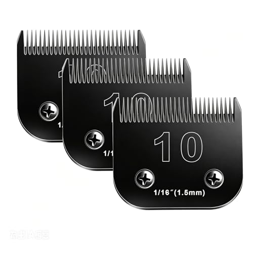 3PCS #10 Blades Dog Grooming Blades Compatible with Andis,Size: 10# Blade - color: 10