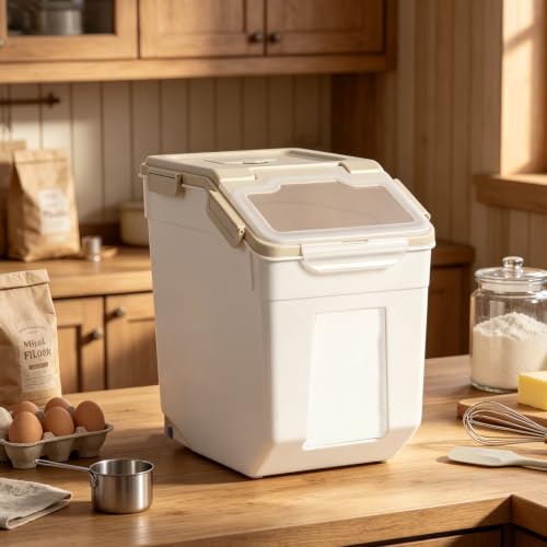 Saim 50lb Flour & Rice Storage Container Bin (4Pack Grey) - color: 4Pack 50lbs Grey