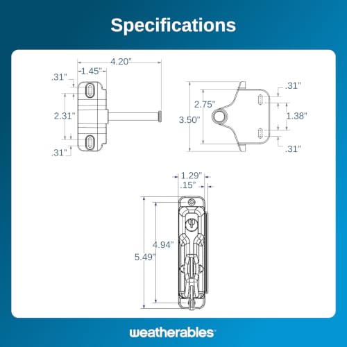 Weatherables Keystone Black Zinc Diecast Metal 1-Sided Key-Lockable Gate Latch – Heavy Duty Gate Latch with Self-Latching Gate Lock – Made for Installation on Metal, Wood & Vinyl Fences, Keyed Alike - style: 1-Side Metal