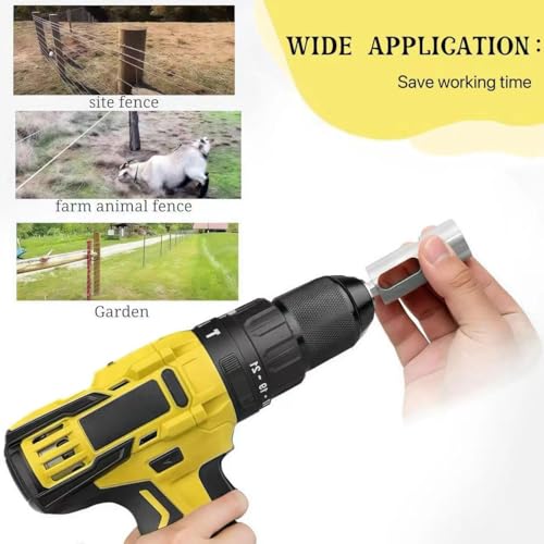 11 Gauge Twist Ties EZ Drill Chuck Tool, Stainless Steel Drill Truck Twist Ties Tool for Easy Fence Wire Making