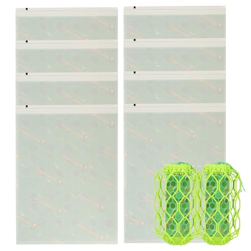 Sancodee 8 Pack Wasp Trap Refill, Yellow Jacket Flying Insect Traps Refills Attractant Sticker, Sticky Paper Glue Boards Replacement Pads Set (Green) - color: Green