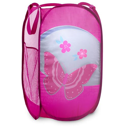 Handy Laundry Collapsible Mesh Pop Up Hamper (Butterfly) - color: Butterfly, 1-PACK