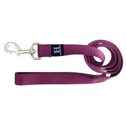 Hamilton 4 ft Nylon Dog Leash, Medium/Large 1" x 4', Wine - color: Wine, size: 1" x 4'