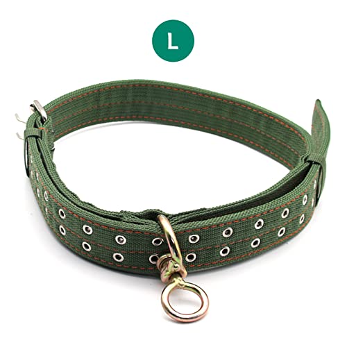 Adjustable Cow Collar,56 inch Four-Layer Thickened Canvas Cattle Neck Collar with 2-Rows Metal Buckle,Neck Strap for Cattle,Goat,Horse,Large Dog (Large) - size: Large
