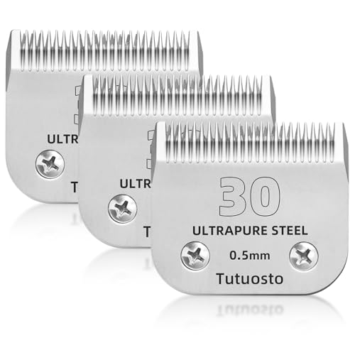 3Pack 30# Clipper Blades Compatible with Andis, Wahl and Oster Dog Clippers - color: 30# 3PACK