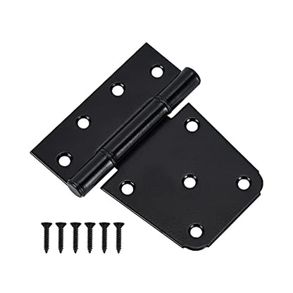 HOME MASTER HARDWARE 3-1/2" Heavy Duty Gate Hinges, 6 Pack T Strap Hinge - color: 6 Pack - Black