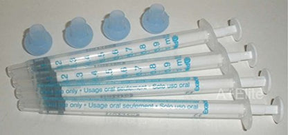 BAXA ExactaMed Oral Liquid Medication Syringe 1cc/1mL 4/PK Clear Medicine Dose Dispenser with Cap Exacta-Med Baxter Comar Latex Free