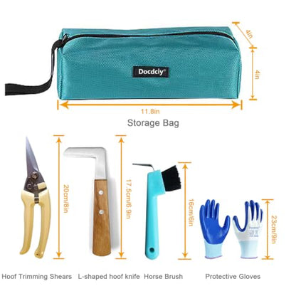 Farrier Tools, 9 Inch Farrier Tool Kits (8 Piece) Goat Hoof Trimmers Mini Rasp Hoof File Goat Pig Equine Metal Shears Professional Farriers Hoof Nipper Cutter Handle Knife Goat Supplies - size: 9-inch
