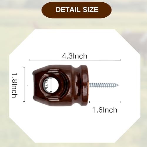 Ceramic Electric Fence Insulators, 20 Pack Heavy Duty Ceramic Insulators