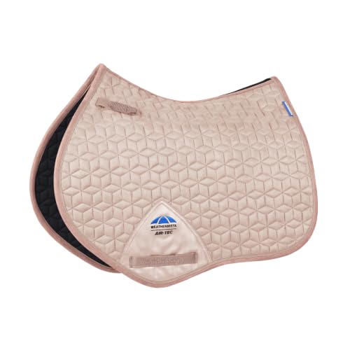 WeatherBeeta Suede Elite Air-Tec Jump Shaped Saddle Pad - color: Rose Quartz, size: L