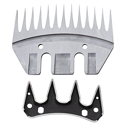 13 Teeth Straight Replacement Blades for Sheep Shears, Professional Stainless Steel Sheep Shears Blades for Dogs Sheep Alpacas Goats - color: Sheep Shears Blade