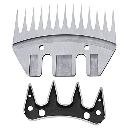 13 Teeth Straight Replacement Blades for Sheep Shears, Professional Stainless Steel Sheep Shears Blades for Dogs Sheep Alpacas Goats - color: Sheep Shears Blade