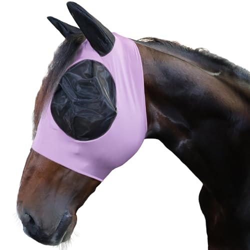 Stretch-Fit Fly Mask - color: Lavender, size: Pony