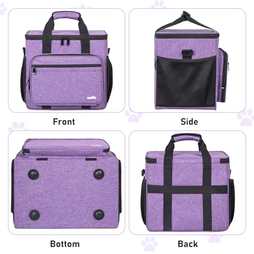 GMAK Pet Grooming Bag,Pet Hair Clipper Organizer Grooming Bag for Equipment - color: Purple