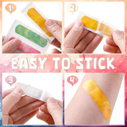 Panelee 120 Pcs Kids Bandages Bulk Waterproof Flexible, Colorful Style - style: Colorful Style
