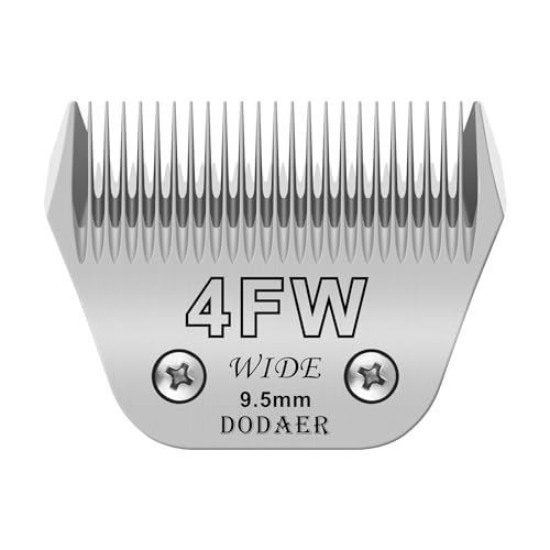 4FW Dog Grooming Wide Blades,Compatible with Andis,Oster A5,Wahl KM10 - color: Silver, size: 4FW 9.5mm