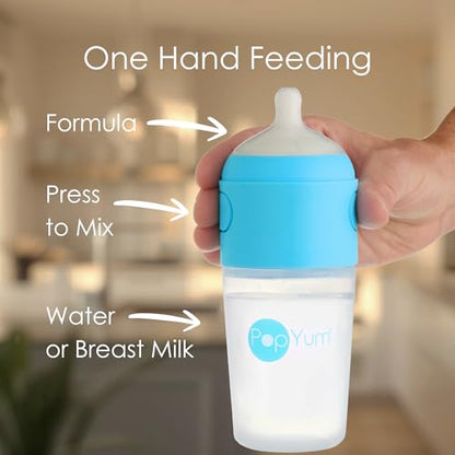 PopYum 9 oz Blue Anti-Colic Formula Making Baby Bottles, 3-Pack - color: Blue, size: 9 Ounce (Pack of 3)