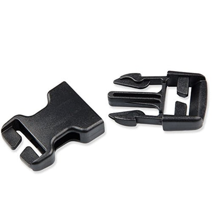 DYZD Plastic Buckle Repair Kit Quick Release Buckles No Sewing Required for Backpack Bag (25 mm, 2pcs Black) - color: 2pcs Black