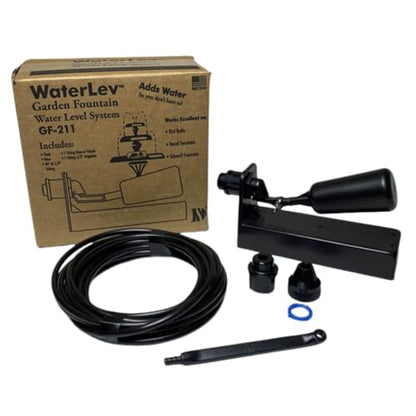 USA MADE Fountain Water Level Kit Float Valve Premium Durable ABS Plastic Float Ball Valve For Livestock Water Trough, Aquariums, Hydroponics Ponds, & Garden - Automatic Fill and Control Water Level - style: Fountain Water Level System Kit
