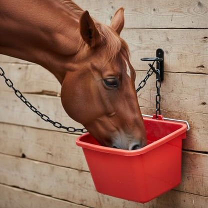 6 Pcs Blakc Bucket Hangers for Horse Wate, Heavy Duty 5 Gallon Bucket Hook