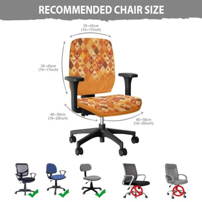 Fall Plaid Gaming Chair Cover Popular Office Chair Covers - color: Fall Plaid