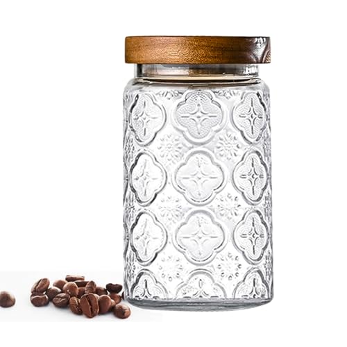 Adodeen Glass Storage Containers With Lids, Glass Jars With Lids, 32OZ - color: Bigonia-32oz