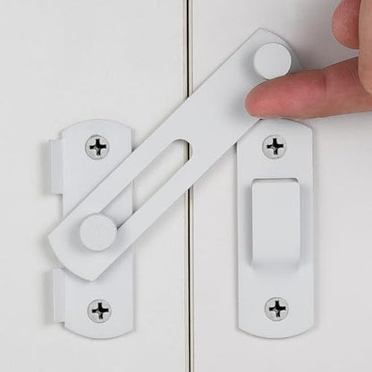 Matte White Stainless Steel Barn Door Latch Bi-fold Door Lock - color: Matte White