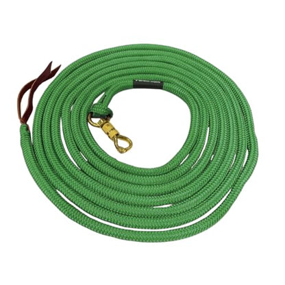 PARELLI 22 Foot Ground Training Rope - Strong Everyday Use All-Purpose Large Horse Lead Rope with Loop & Latigo Popper | 9/16" Diameter Smooth Yachting Braid, Kelly Green - color: Kelly Green