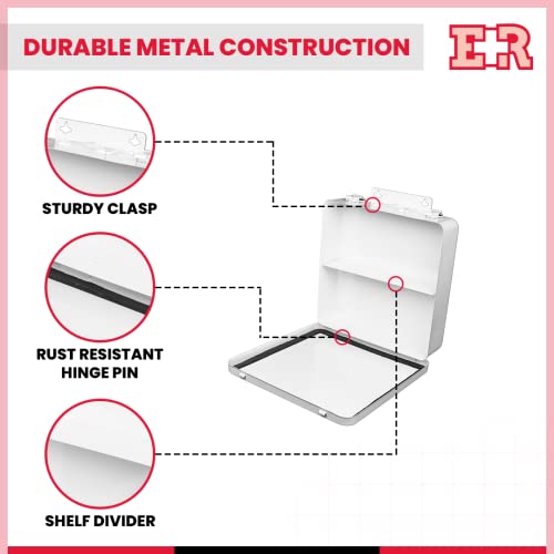 Ever Ready First Aid Metal Case, No.24 – 10” x 10” x 2.5” - size: 10" x 10"