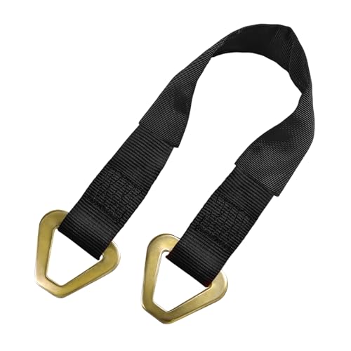 2" × 29" Premium Axle Tie Down Strap with D Rings, Heavy Duty Auto Axle Tow Strap with Protective Sleeve, 6614 Lbs Tire Wheel Tie-Down Straps for Securing Vehicle Transport (Black) - color: Black
