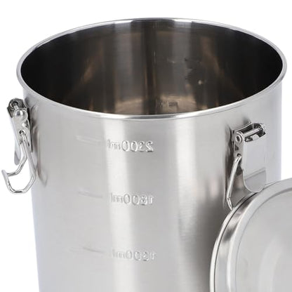 Airtight Small Pet Food Storage Container, Stainless Steel 2500ML - color: 2500ML