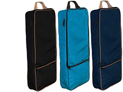 Front Open 3 Layers Padded Bridle Halter Horse Tack Carry Bag - color: Turquoise