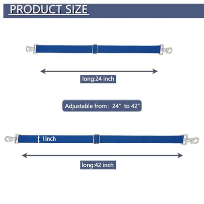 Premium Horse Blanket Sheet Leg Straps, Replacement Stretchy Belly Strap with Double Swivel Snaps, Adjustable Elastic Length from 24 to 42 Inch Winter Blanket - color: Blue