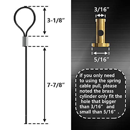 skysen Self Locking Fence Gate Latch Carbon Steel Black/Lock Post Mount with Stainless Steel Spring Cable Pull(JLXSDS-1)