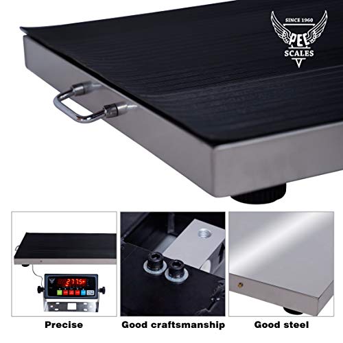 PEC Animal Scales Small to Medium Livestock Scale, 700lb Vet Pet Scale Digital Weighing Equipment for Dog Goat Pig Sheep Calf (42 x 20 Inch)