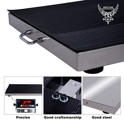 PEC Animal Scales Small to Medium Livestock Scale, 700lb Vet Pet Scale Digital Weighing Equipment for Dog Goat Pig Sheep Calf (42 x 20 Inch)