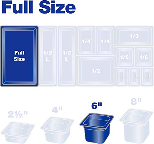 Carlisle FoodService Products 10202B03 StorPlus Full Size Food Pan, Polycarbonate, 6" Deep, Black - color: Black, size: 6", style: Pan
