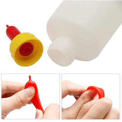 Goat Nipple and Bottles Set, 20 Pieces Cow Calf Milk Drink Nipple and 2 Pieces 400 ml Lamb Feeding Bottle Kit for Sheep Goat Pup Dog Farm Supplies