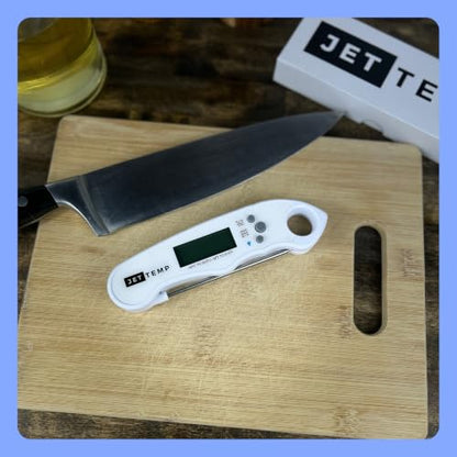 F1 Digital Meat Thermometer - Fast, Accurate, Waterproof - Great for Cooking, Grilling, Baking, Frying - color: Cloud White