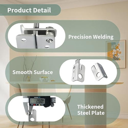 Mooche Flip Latch Gate Latch with Padlock Hole, Brushed-1Pack 1.8"*1.6" - color: Brushed, size: 1 pack-Stainless Steel small size