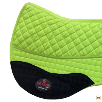 HILASON Western All Purpose Horse English Saddle Pad | All-Purpose - color: Lime Green
