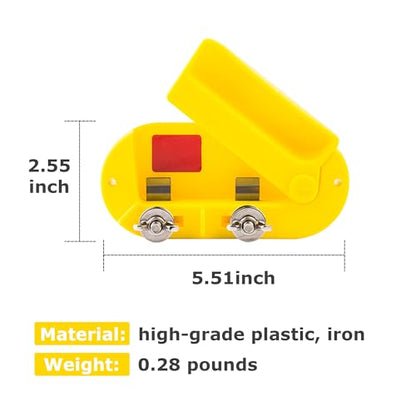 Electric Fence Cut Off Switch of Plastic Single Pole Yellow, 2Pack - style: 2 Pack