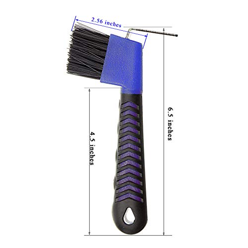 BOTH WINNERS Horse Hoof Pick Brush with Soft Touch Handle (Royal Blue) - color: Royal Blue