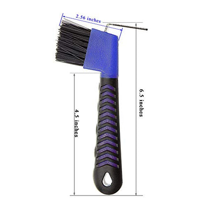BOTH WINNERS Horse Hoof Pick Brush with Soft Touch Handle (Royal Blue) - color: Royal Blue