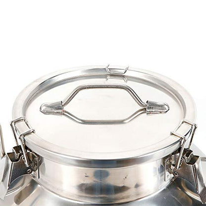 Stainless Steel Milk Can - 40L Wine Pail with Sealed Lid, Ideal for Milk and Wine Storage - size: 40L