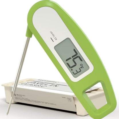 Lavatools Javelin® Ultra-Fast 3-Second Digital Instant Read Meat Thermometer for Grill and Cooking, 2.75" Probe, Compact Foldable Design, Large Display, IP65 Water Resistant, NSF Certified – Wasabi - color: Wasabi